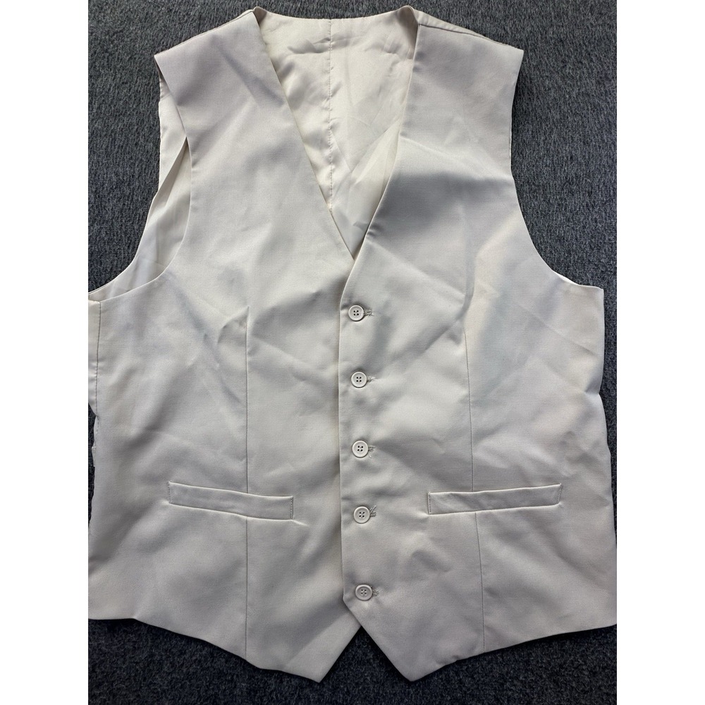 Braveman Vest Mens 40R 34W Beige M300 Adjustable Back Lined Buttons Suit‎ Formal